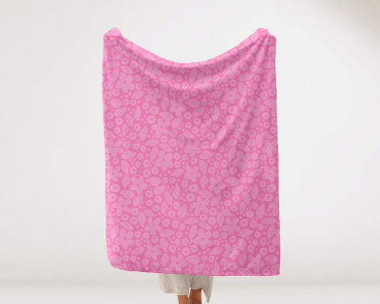 Pink Floral Throw Blanket, Floral Blanket, Minky Blanket, Pink Floral Throw, Floral Throw Blanket, Pink Floral Blanket, Pink Blanket