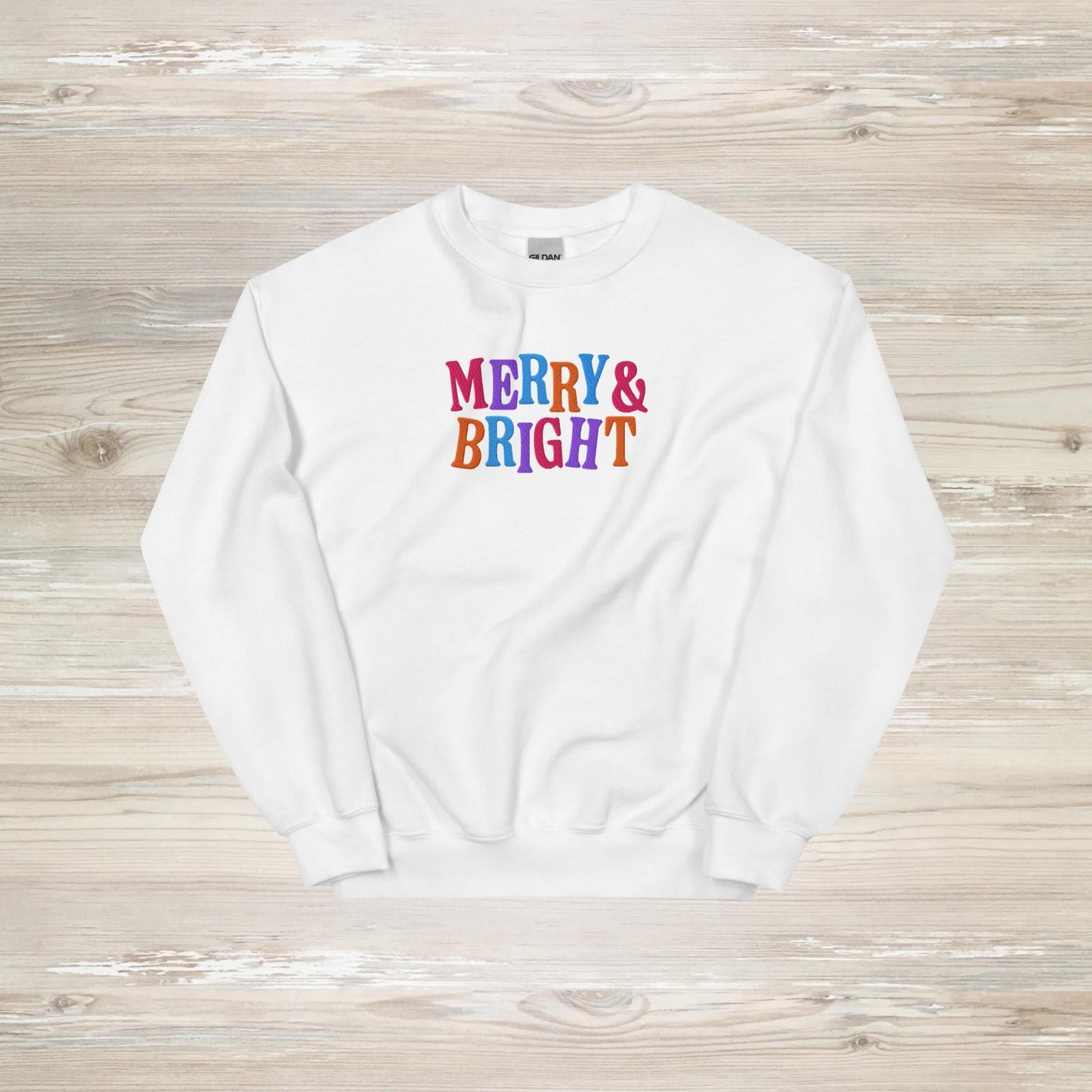 Merry and Bright Embroidered Unisex Sweatshirt, merry and bright, most wonderful time, xmas shirt, xmas gift, christmas shirt, christmas